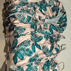 Matching silky night wear (robe, slip dress, cami, and shorts)